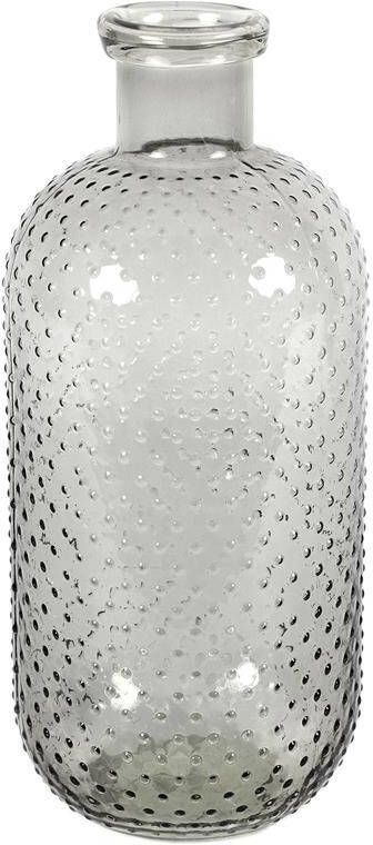 Countryfield Bloemenvaas Cactus Dots grijs glas D15 x H35 cm - Foto 2