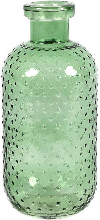 Countryfield Bloemenvaas Cactus Dots groen glas D11 x H24 cm