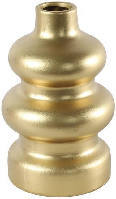 Countryfield bloemenvaas goud keramiek Art Deco 15 x 24cm