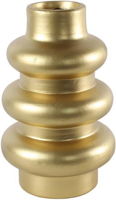 Countryfield bloemenvaas goud keramiek Art Deco 20 x 32cm