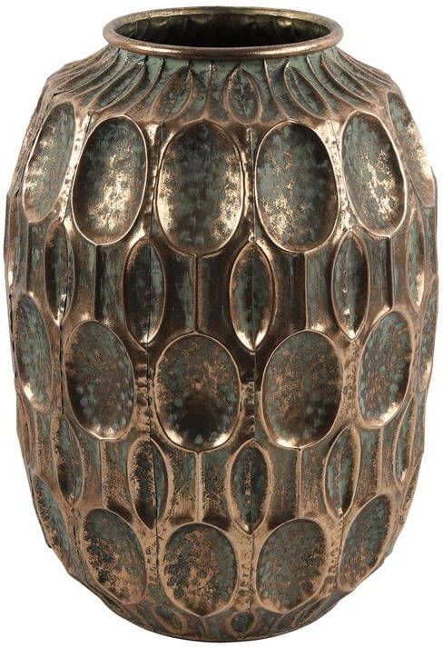 Countryfield bloemenvaas koper metaal Art Deco D32 x H43 cm