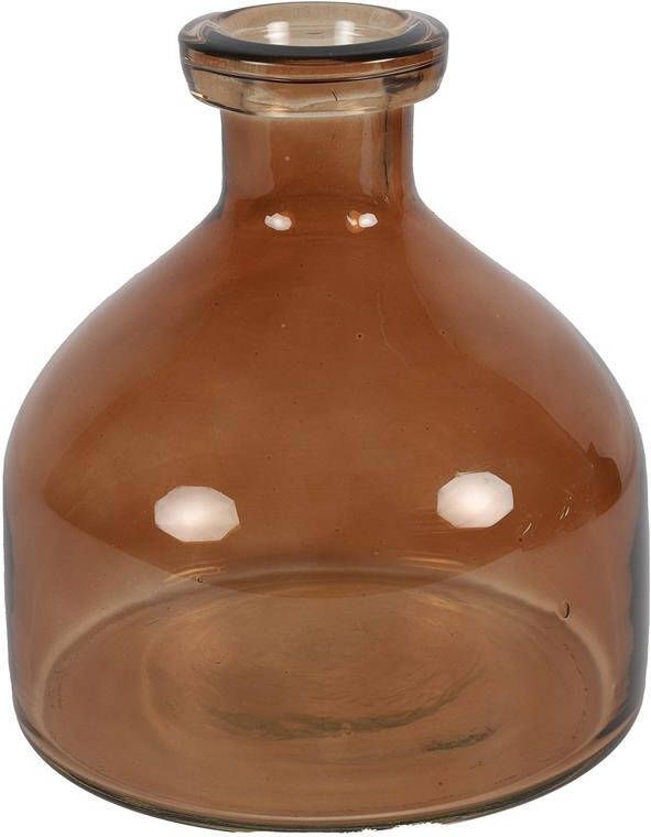 Countryfield Bloemenvaas Low Bottle bruin glas H20 cm