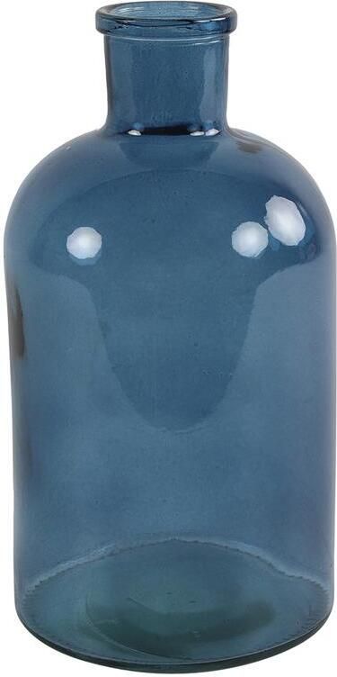 Countryfield Vaas zee blauw glasA‚A apotheker fles D14 x H27 c