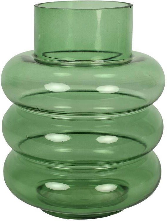 Countryfield Vaas Bubbles groen transparant glas D17 x H22 cm