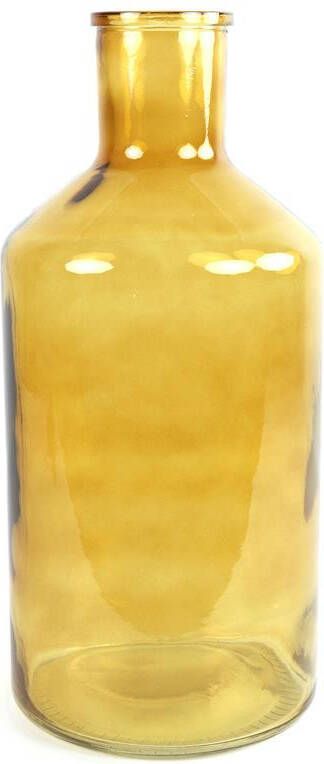 Countryfield Vaas goudgeel glas XXL fles D24 x H51 cm