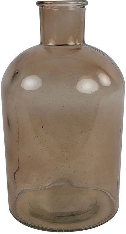 Countryfield Vaas lichtbruin glasA apotheker fles D17 x H31 cm