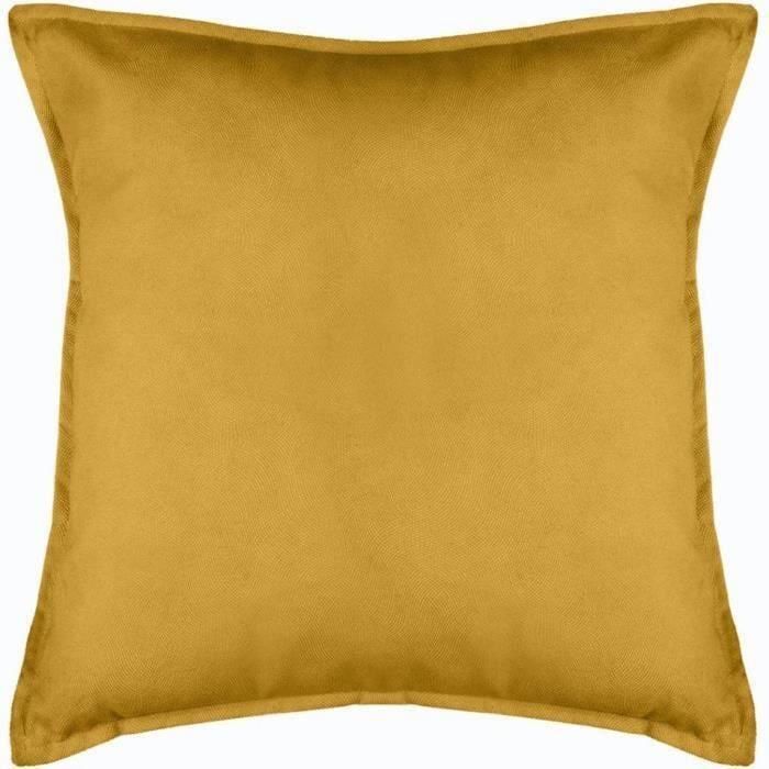 Atmosphera Bank sierkussens huiskamer Sophia 45 x 45 cm okergeel polyester met rits - Foto 2