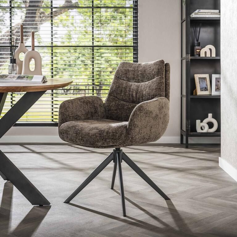 Davidi Design Lounge Renegade Draaistoel Taupe set van 2