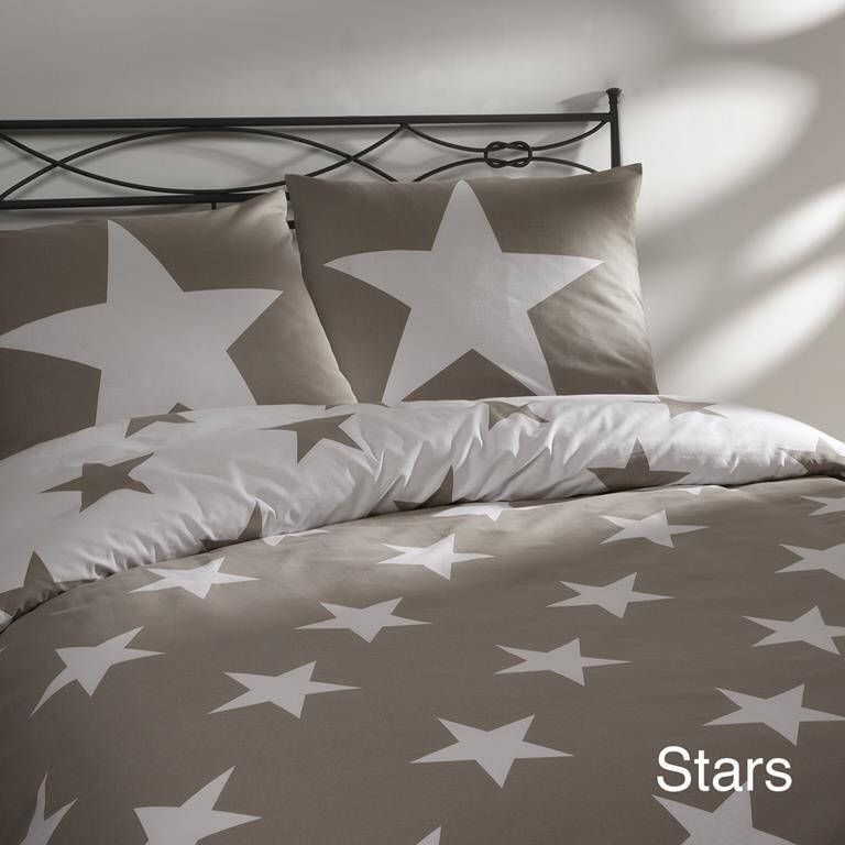 Day Dream Dekbedovertrek Katoen Stars beige - Foto 1
