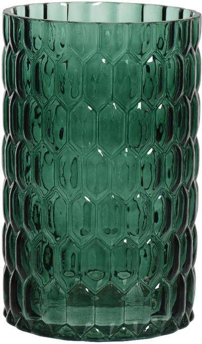 Decoris vaas groen glas D13 x H30 cm emerald groen