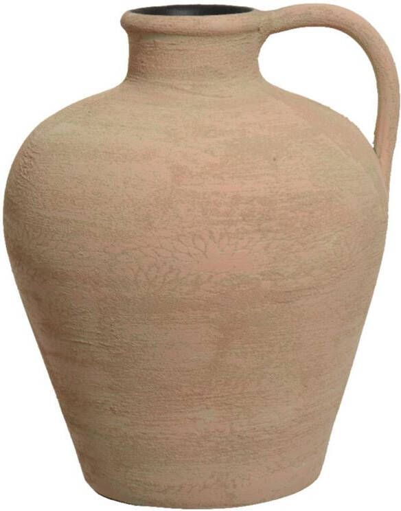 Decoris Vaas kruik model terracotta licht bruin D25 x H30 cm