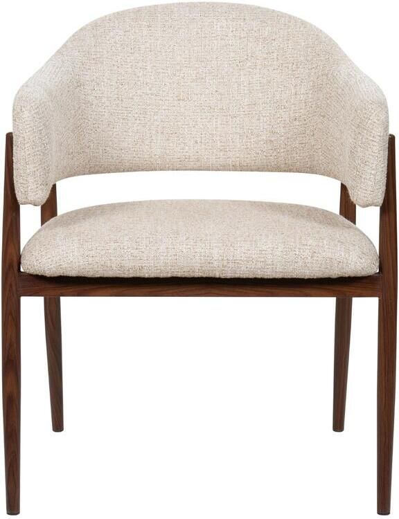 DÉJA Living Eetkamerstoel Taupe|Walnoot Zithoogte 48cm Dénia Set van 2 - Foto 4