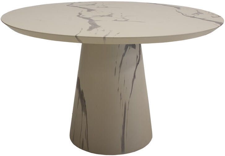 DÉJA Living Tuintafel Marmerlook Rond 120x120x76cm Flen