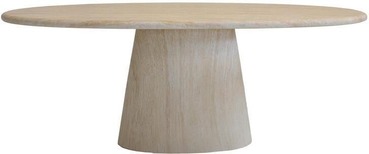 DÉJA Living Tuintafel Travertin Ovaal 200x100x76cm Brunn