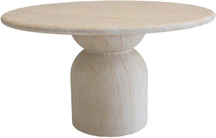 DÉJA Living Tuintafel Travertin Rond 130x130x76cm Djurö