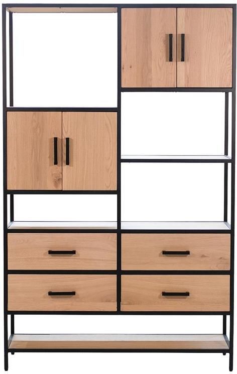 Déja Living DÉJA Living Vakkenkast Soy Metaal Eikenhout 120x40x190cm - Foto 2