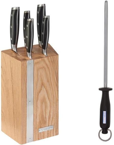 Diamant Sabatier Integra messenblok 5-delig RVS|POM eikenhout