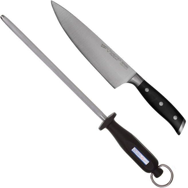 Diamant Sabatier Integra koksmes 20cm + aanzetstaal 23cm RVS|POM - Foto 1