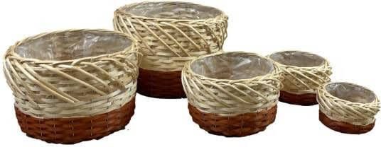 Dijk Natural Collections DKNC Manden Holguin Wilg 38x28cm Set van 5 Rood