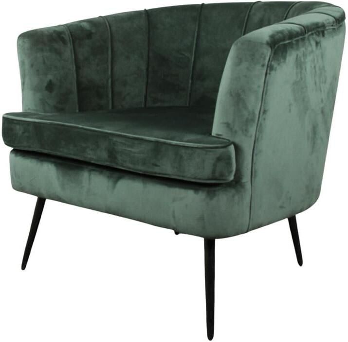 DS4U Norah Fauteuil Velvet Donkergroen Comfortabel en stijlvol Perfect voor elke woonruimte - Foto 3