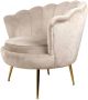 DS4U fauteuil Feliz stoel lounge stoel velvet velours fluweel met armleuning champagne - Thumbnail 1