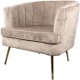 DS4U fauteuil Norah sofa velvet velours fluweel stof champagne goudkleurig onderstel met armleuning - Thumbnail 1