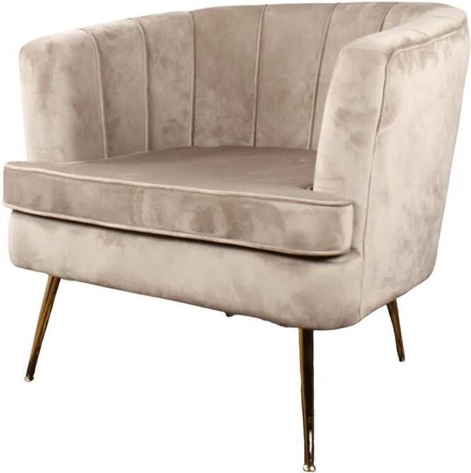 DS4U Norah fauteuil velvet champagne|taupe