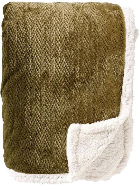 Dutch Decor BOBBY Plaid 150x200 cm fleece deken met sherpa voeri