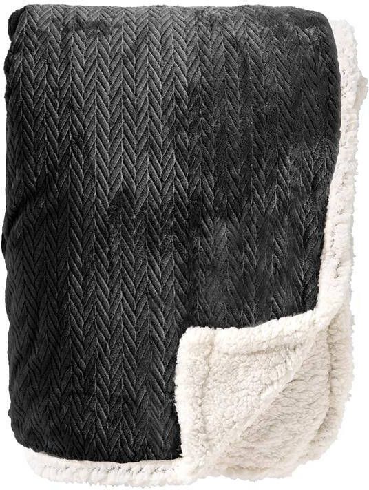 Dutch Decor BOBBY Plaid 150x200 cm fleece deken met sherpa voeri