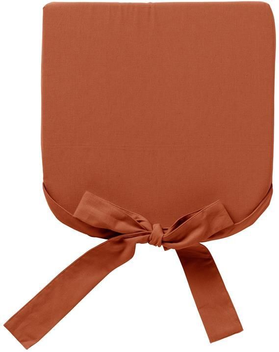 Dutch Decor JAVA Stoelkussen met lint Potters Clay 40x40 cm oran