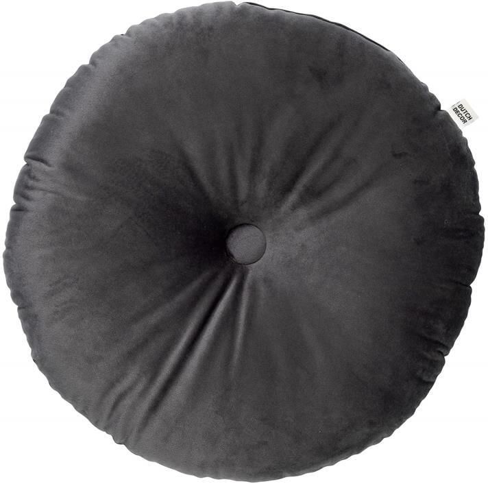 Dutch Decor sierkussen OLLY Ø40 cm Charcoal Gray