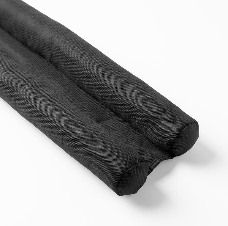 Dutch Decor Tochtrol TITO dubbele tochtstopper 80x16x5 cm zwart