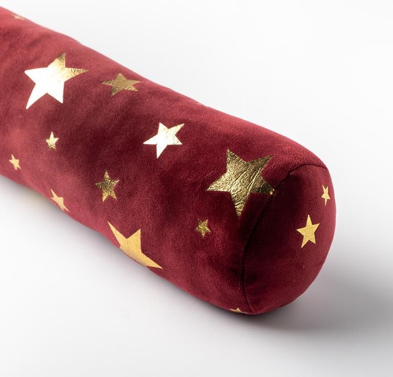 Dutch Decor Tochtstopper 90x10 cm STARS Tochtrol met sterren rood