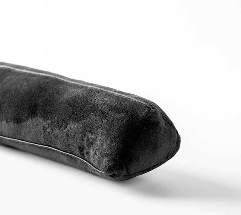 Dutch Decor Tochtstopper 90x10x10 cm GIDEON effen kleur zwart