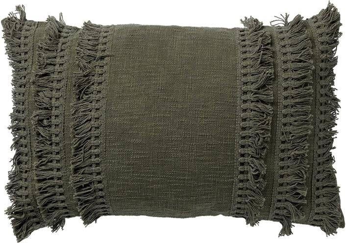 Dutch Decor FARA Sierkussen katoen 40x60 cm Chive groen