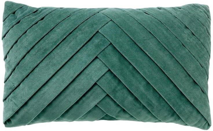 Dutch Decor Sierkussen 30x50 cm FEMM velvet effen kleur groen