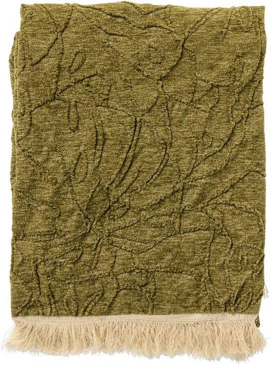Dutch Decor Plaid 140x180 cm MAYBEL met ingeweven patroon groen
