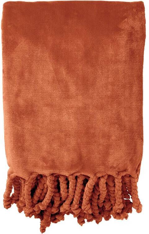 Dutch Decor Plaid 150 x 200 cm FLORIJN Potters Clay oranje