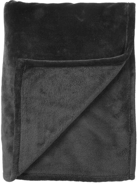Dutch Decor Plaid 200x220 cm CHARLIE extra grote deken zwart