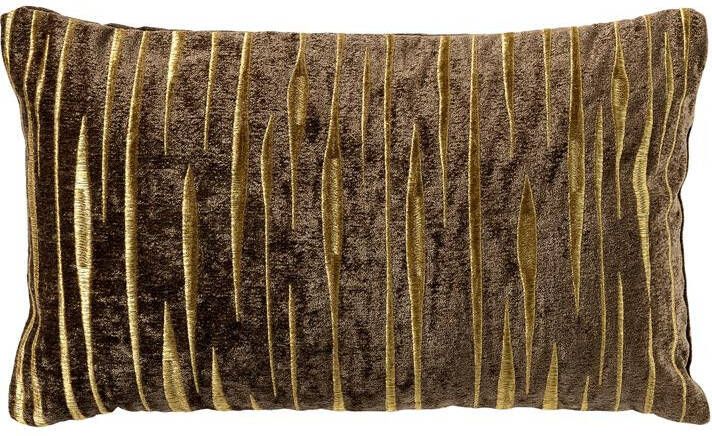 Dutch Decor Sierkussen 30x50 cm CONNOR subtiel goud accent bruin