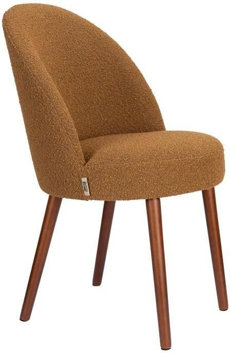Dutchbone Eetkamerstoel Barbara Bouclé Okergeel