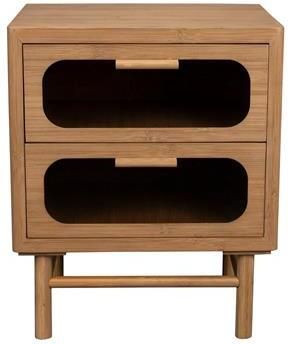 Dutchbone Caroun Bijzettafel Nachtkastje Bamboe Hout Bruin} - Foto 2