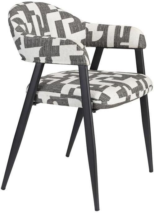 Dutchbone Eetkamerstoel Miyo Geweven Zwart