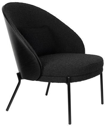 Dutchbone Fauteuil Rodin Essenhout en bouclé Zwart - Foto 2
