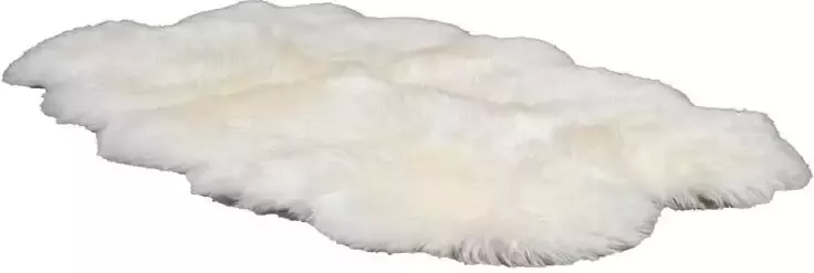 Dutchskins Designer schapenvacht vloerkleed 190 x 120 cm patchwork Ivoor wit; Wit; Creme wit Hoogpolig vloerkleed natuurlijke vorm