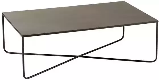 Duverger Cross Salontafel zwart metaal gekruist frame