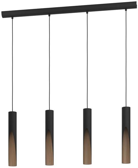 EGLO Barbotto Hanglamp GU10 92 5 cm Zwart|Bruin Staal