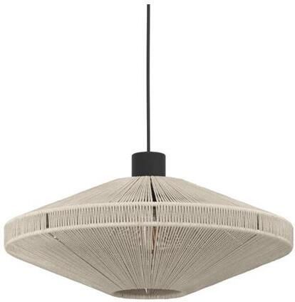 EGLO Midsumer Hanglamp E27 Ø 38 cm Zwart|Crème Textiel