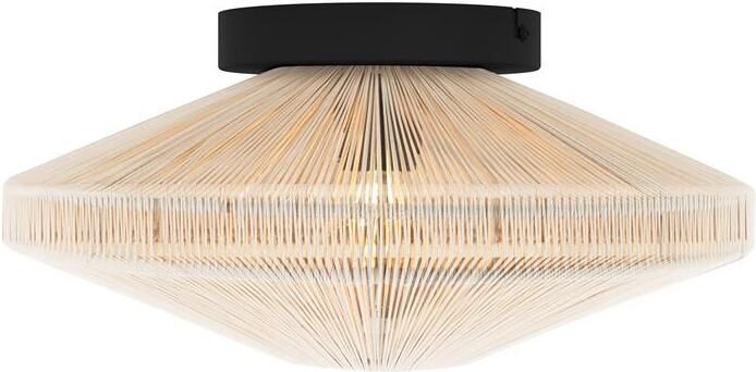 EGLO Midsumer Plafondlamp E27 Ø 38 cm Zwart|Crème Textiel
