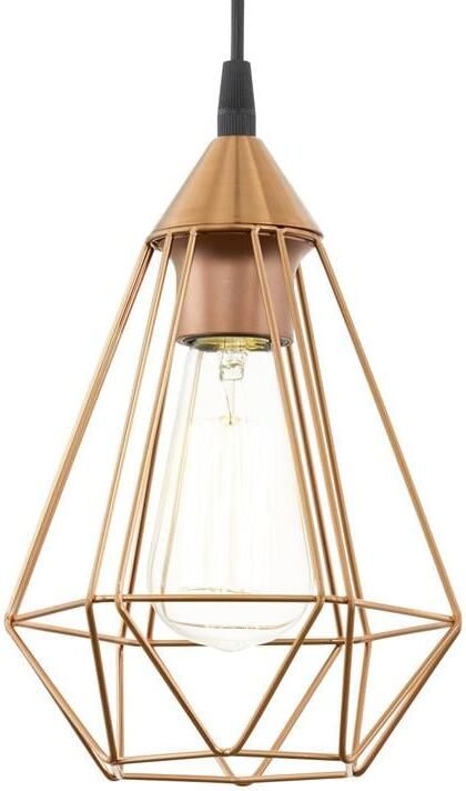 EGLO Hanglamp TARBES hanglamp pendellamp vintage retro staal koper E27 - Foto 11
